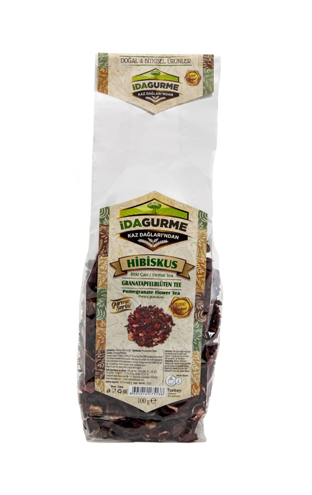 İda Organic Hibiskus (Nar Çiçeği) Çayı 100 GR