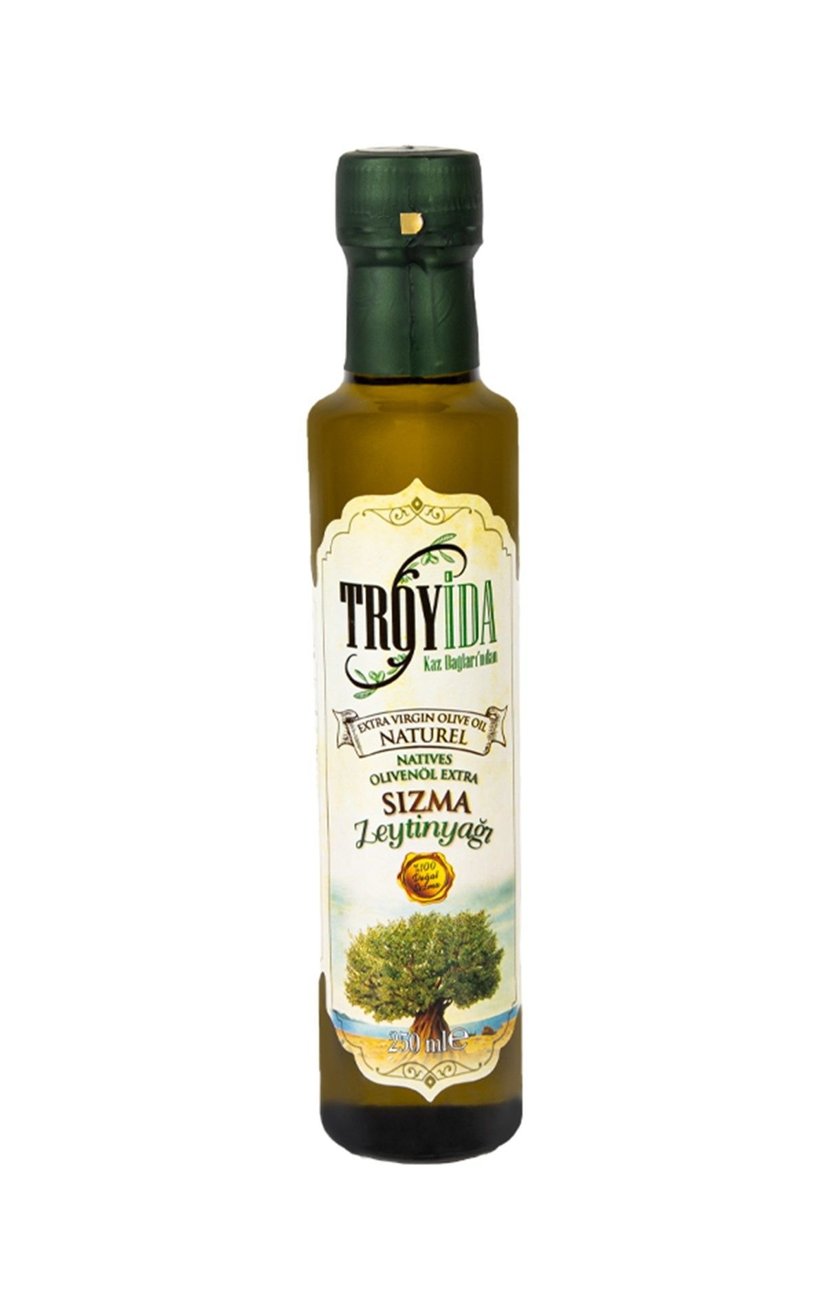 Troyida Naturel Sızma Zeytinyağı Cam Şişe 250ML