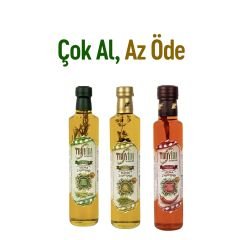 İda Organic 3'lü Çeşnili Zeytinyağı: Biber, Kekik, Biberiye