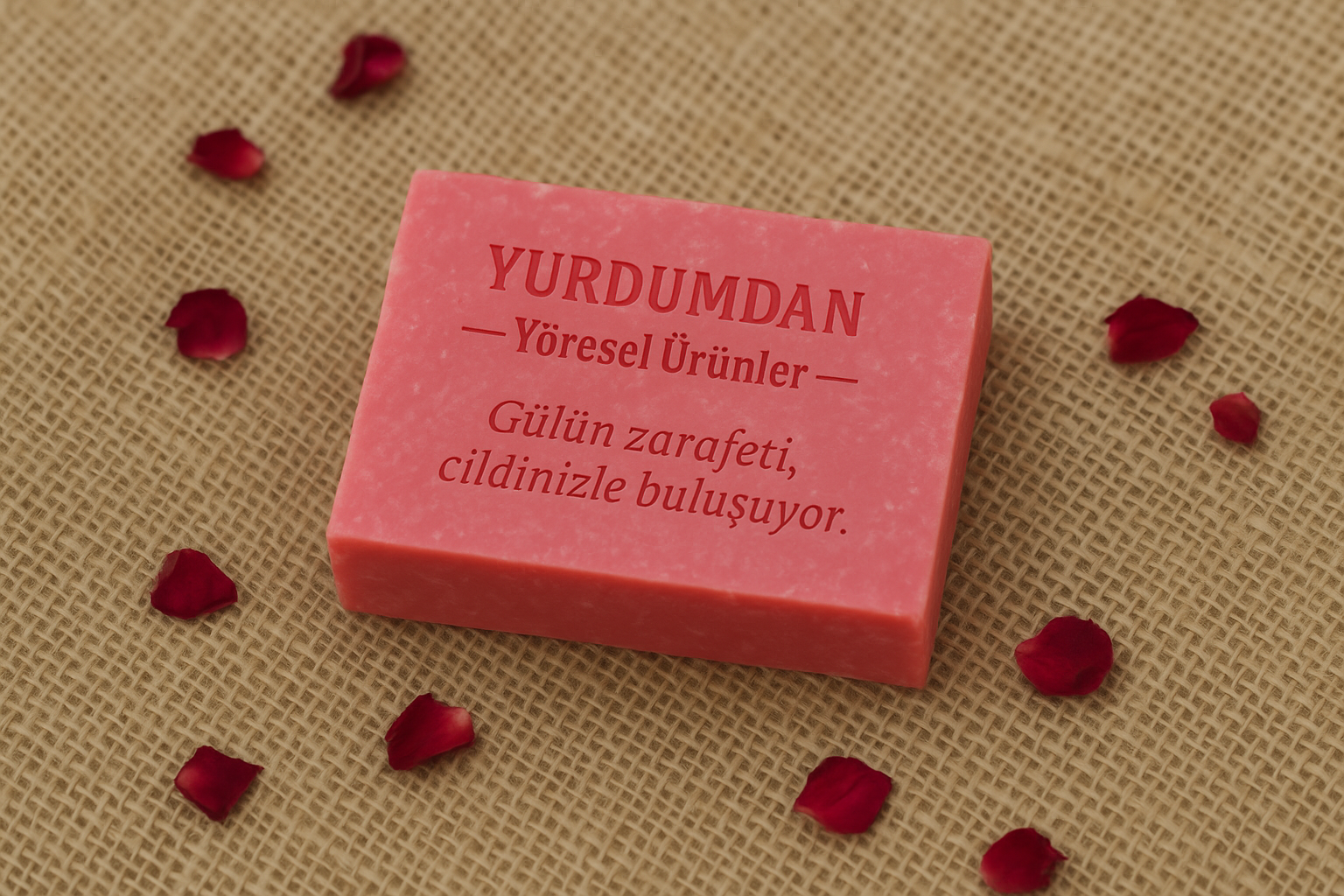 Gül Sabunu Pembe Gül Parçacıklı (6x100=600 gram)