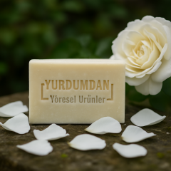 Beyaz Gül Yapraklı Gül Sabunu( 600 Gram)