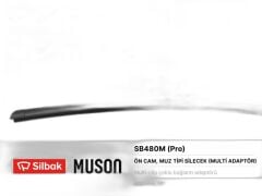 SIL SB480M FOCUS/C-MAX BM SİLECEK SÜPÜRGESİ ÖN MUZ TIP 480 MM MULTI APARATLI (ADET)