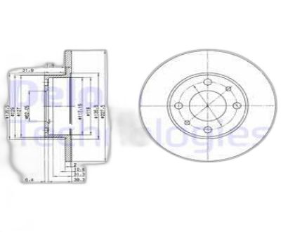 DEL BG2147 M131/DOĞAN/ŞAHİN/KARTAL BM FREN DİSKİ ÖN 227 MM DÜZ (ÇİFTLİ PAKET)