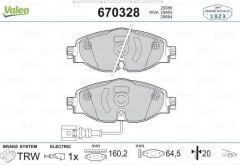 Fren Balatası Ön Golf Passat WW Audi Seat VALEO670328
