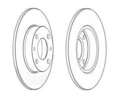 FRD DDF083 M131/DOĞAN/ŞAHİN/KARTAL BM FREN DİSKİ ÖN TAKIM  227 mm DÜZ