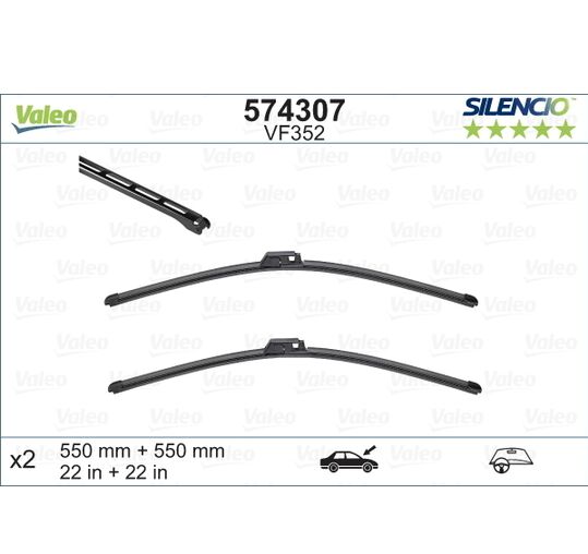VAL 119353 W203-209 BM SİLCEK SÜPÜRGESİ ÖN TAKIM SWF --- 560 / 560 MM