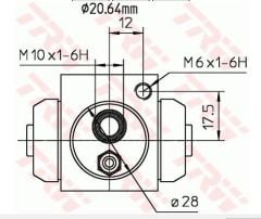 FREN SILINDIRI ASTRA H 1.4-1.6-1.7CDTI VECTRA1.6-1.7-2.0DI (20.64MM) TRW-BWF309