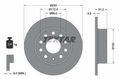 Skoda Yedek Parça Octavia Fren Diski Arka Textar 92120903-1K0615601K