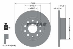 Volkswagen Yedek Parça Golf Fren Diski Arka Textar 92120903-1K0615601K