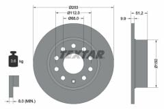 Volkswagen Yedek Parça Golf Fren Diski Arka Textar 92120903-1K0615601K