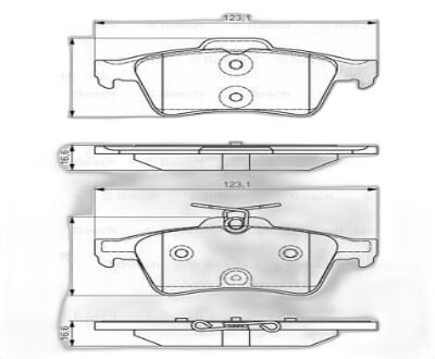 BCH 0986494528 FOCUS/VECTRA C/CITROEN / FORD/ MAZDA/ RENAULT / SAAB / VOLVO BM FREN BALATASI ARKA DISK ÜSTTEN YAYLI TIP
