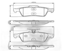 BCH 0986494528 FOCUS/VECTRA C/CITROEN / FORD/ MAZDA/ RENAULT / SAAB / VOLVO BM FREN BALATASI ARKA DISK ÜSTTEN YAYLI TIP