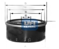UFI 23.131.01 CARRY (SK410) : DAMAS/LABO 92-01 1.0 YAĞ FİLTRESİ .