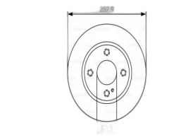 BCH 0986479S38 FIESTA BM FREN DİSKİ ÖN ADET / 257.9 MM