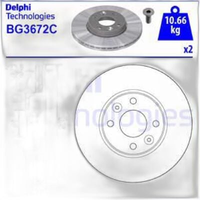DEL BG3762 CLIO III/MODUS/MICRA/MEGAN II 1,4 BM FREN DİSKİ ÖN TK 260MM