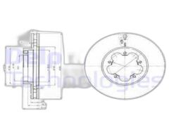 DEL BG4007 TRANSIT V347 BM FREN DİSKİ ÖN ME6C1J 1125 BB /1503290/1547061/(TAKIM FIYATIDIR) ÖNDEN ÇEKER
