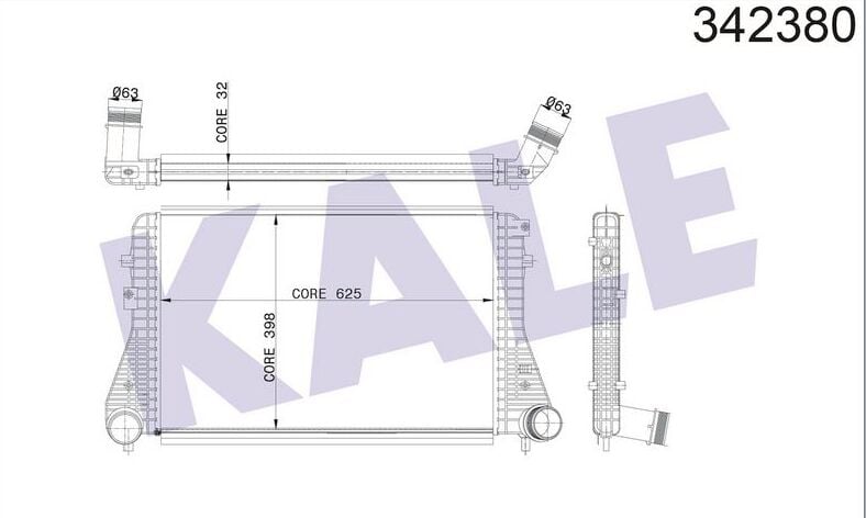 TURBO RADYATÖRÜ SEAT ALTEA LEON 06=> KALE-342380