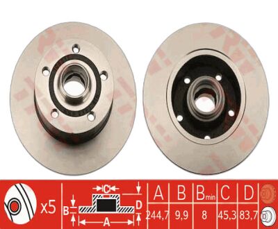 TRW DF2771 A4 BM FREN DİSKİ ARKA TAKIM FİYAT