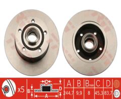 TRW DF2771 A4 BM FREN DİSKİ ARKA TAKIM FİYAT