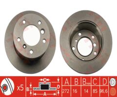 TRW DF4088S LT-SPRİNTER BM FREN DİSKİ ARKA 986478433