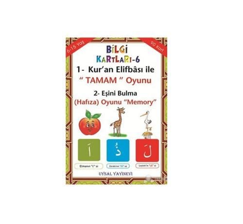 Bilgi Kartları - 6 (4+ Yaş) Elifba Oyunları