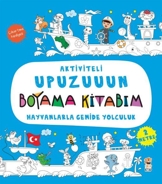 Aktiviteli Upuzuuun Boyama Kitabım - Hayvanlarla Gemide Yolculuk