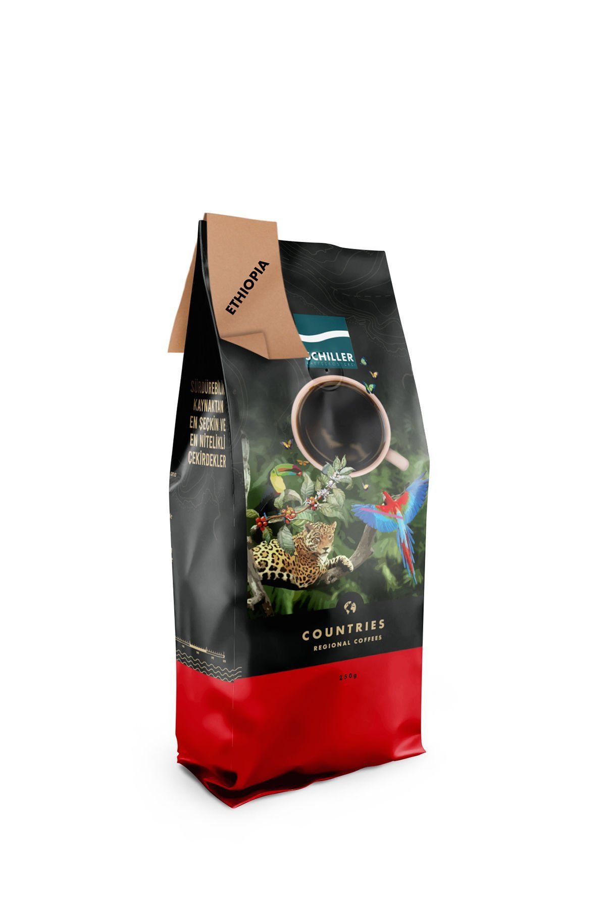 Schiller Ethiopia Sıdamo SHB 250 Gr Yöresel Çekirdek Kahve Öğütülmüş Espresso