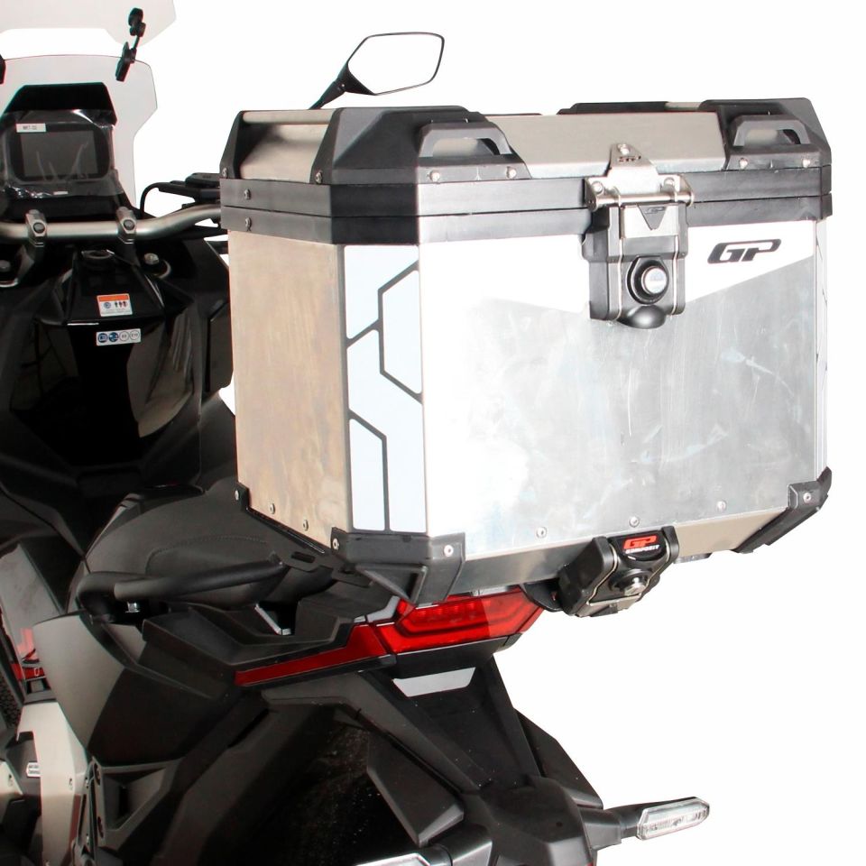 Universal 37 lt Alüminyum Motosiklet Çantası Gri