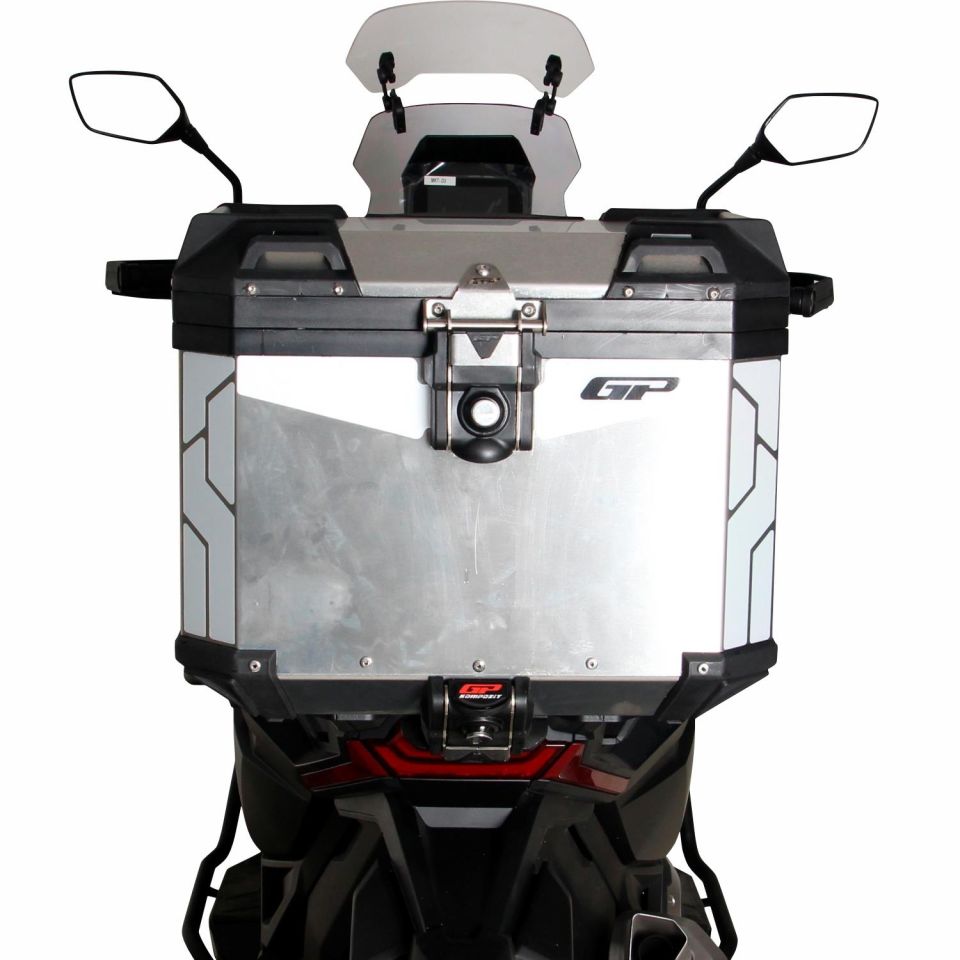 Universal 37 lt Alüminyum Motosiklet Çantası Gri
