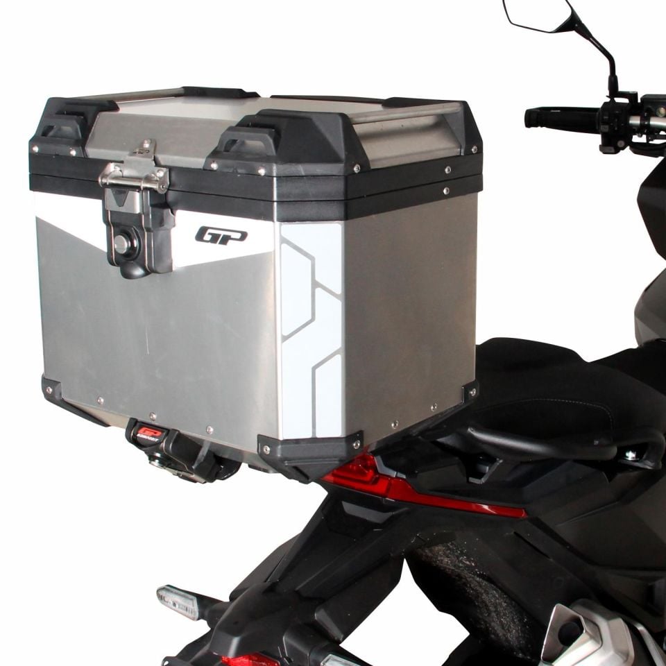 Universal 37 lt Alüminyum Motosiklet Çantası Gri