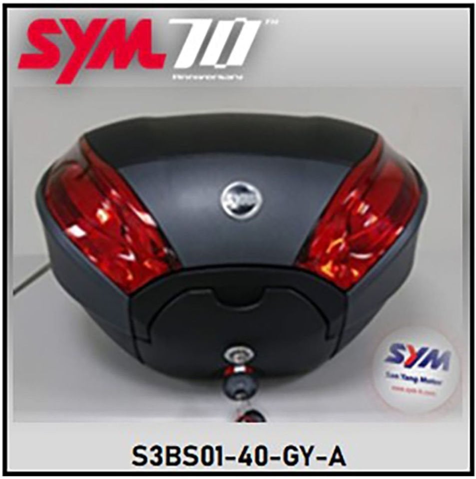 Motosiklet Arka Bagaj Çantası 40 Litre Siyah Füme (Topcase) S3BS01-40-GY-A