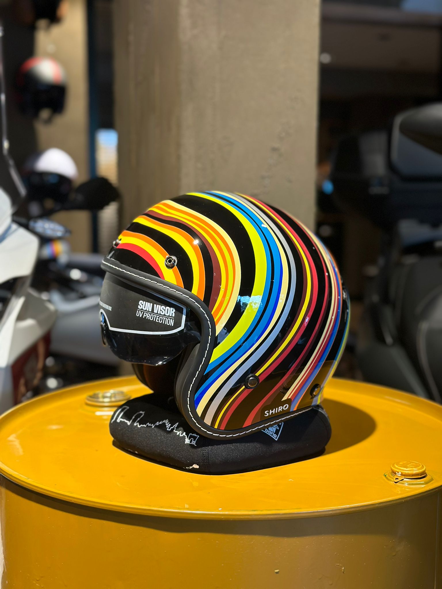 Jet&Cafe Dallas Retrobow SV (Gözlüklü) Grafik Kask