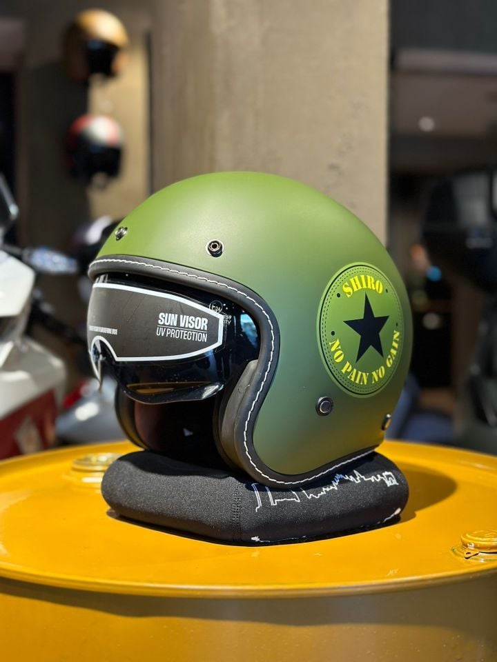 Jet&Cafe Dallas Retrpain SV (Gözlüklü) Grafik Kask