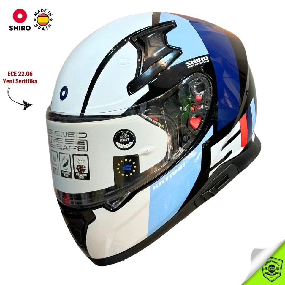 Katana M Sport Güneş Vizörlü Fullface Motosiklet Kaskı