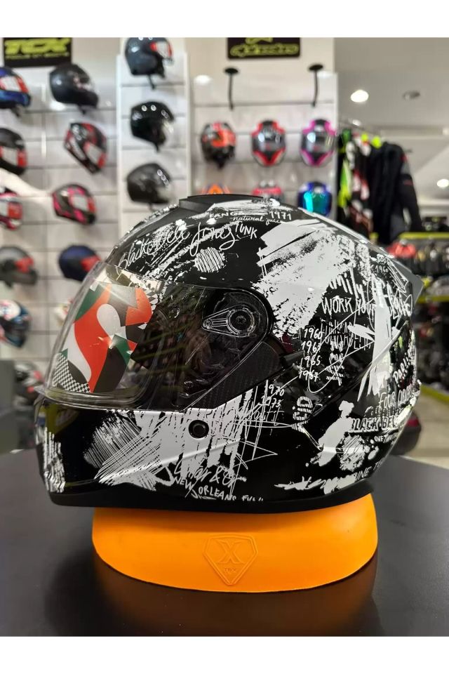 FullFace SH-667SV Blaster Funky Grafic Sun Vizör Kask