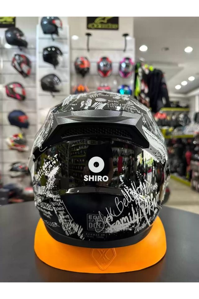 FullFace SH-667SV Blaster Funky Grafic Sun Vizör Kask
