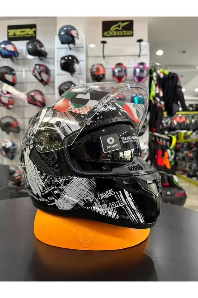 FullFace SH-667SV Blaster Funky Grafic Sun Vizör Kask