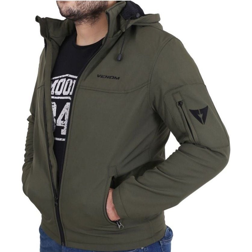 Jaws Soft Shell Haki Yeşil Kapüşonlu
