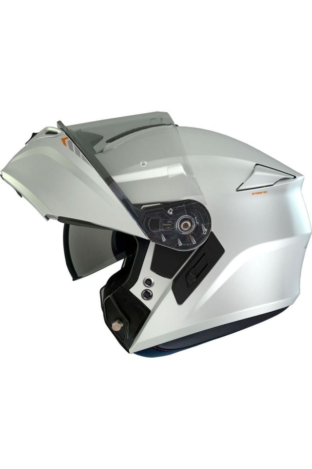 Storm SV Solid A0 Gloss Pearl Beyaz Motosiklet Kaskı