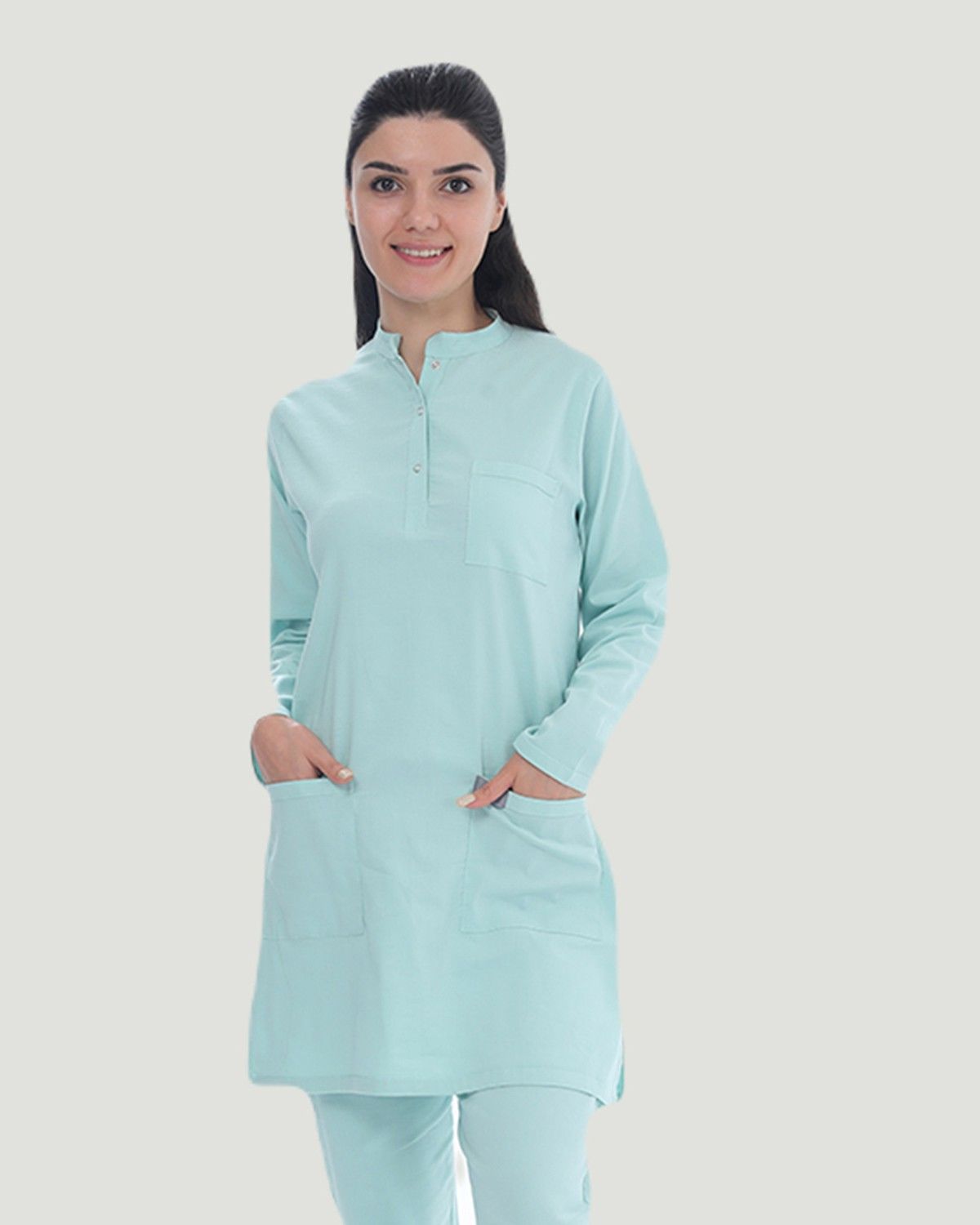 U-FLEX LİKRALI TESETTÜR CERRAHİ FORMA TAKIM XL - Mint Yeşili