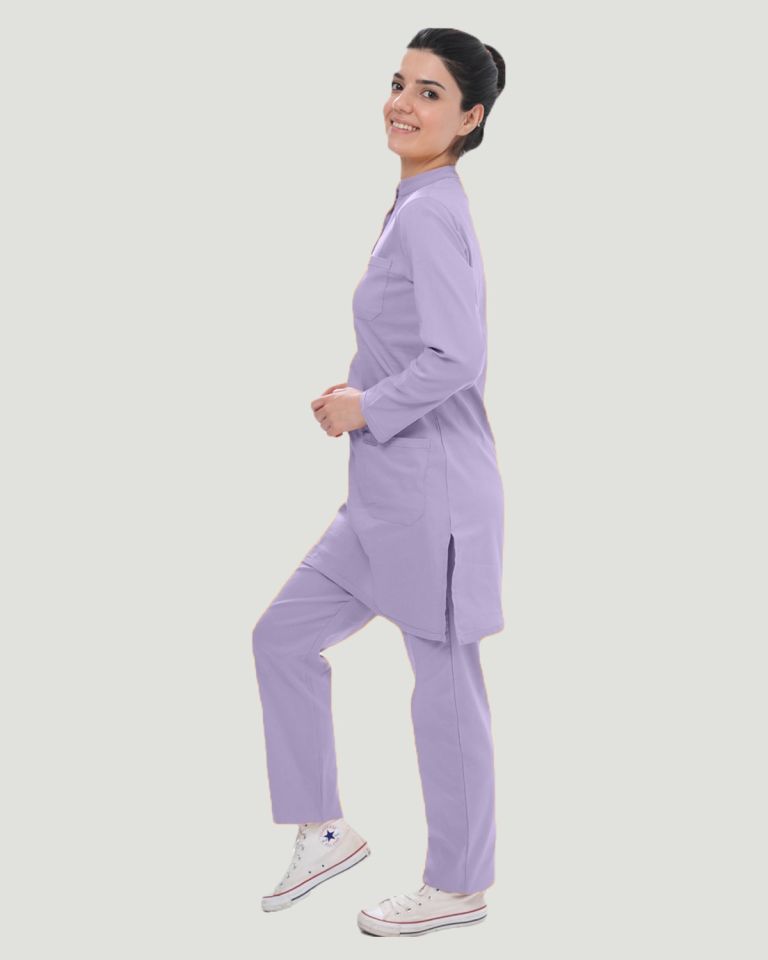 U-FLEX LİKRALI TESETTÜR CERRAHİ FORMA TAKIM XL - Lila