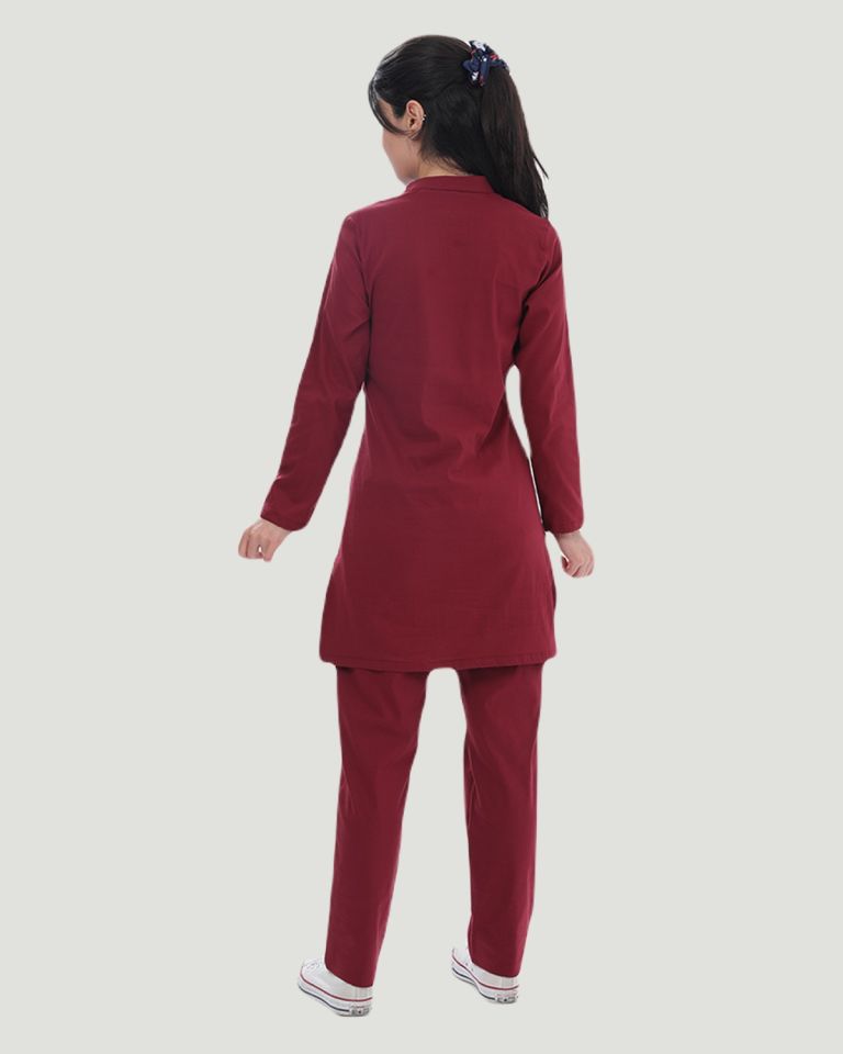 U-FLEX LİKRALI TESETTÜR CERRAHİ FORMA TAKIM XXL - Bordo