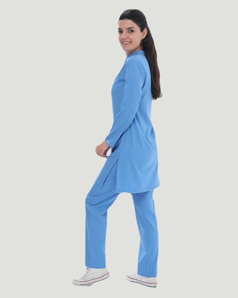 CORE-FLEX LİKRALI TESETTÜR UNİFORMA  TAKIM M - Parlament Mavi