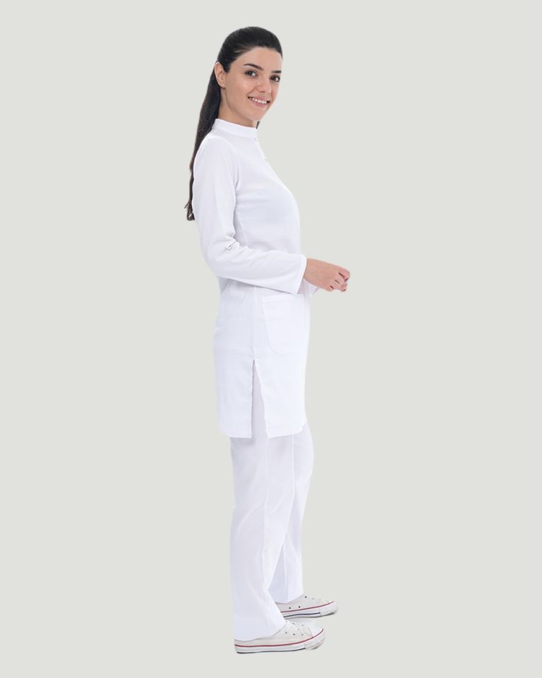 CORE-FLEX LİKRALI TESETTÜR UNİFORMA  TAKIM Beyaz - XL