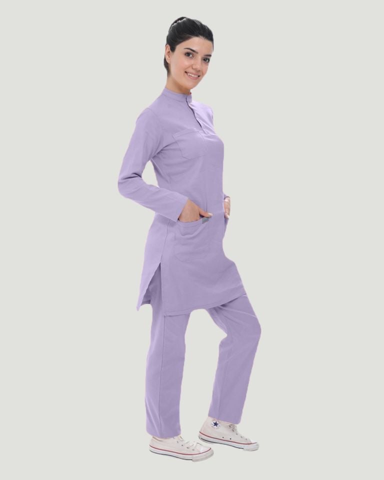 CORE-FLEX LİKRALI TESETTÜR UNİFORMA  TAKIM XXL - Lila