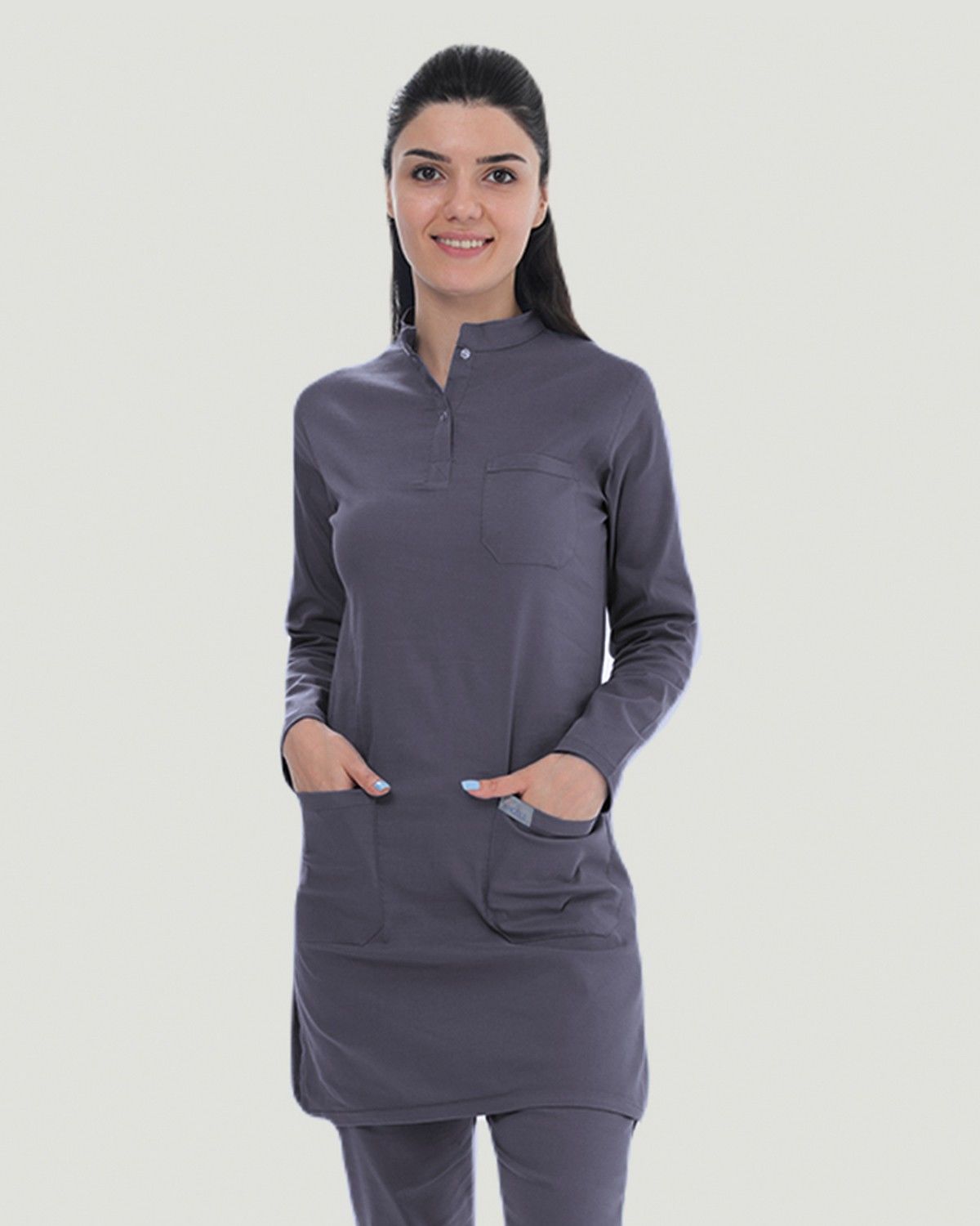 CORE-FLEX LİKRALI TESETTÜR UNİFORMA  TAKIM XXL - Füme