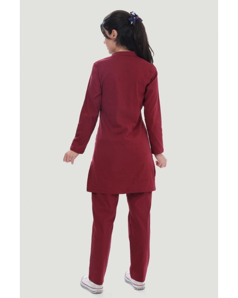 CORE-FLEX LİKRALI TESETTÜR UNİFORMA  TAKIM S - Bordo