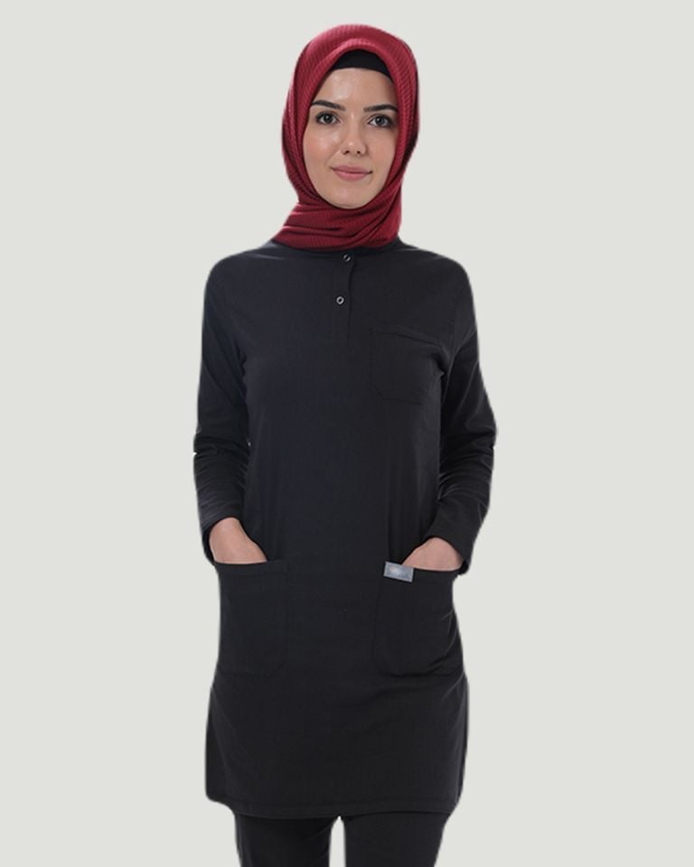 TEK ÜST U- FLEX LİKRALI TESETTÜR   M - Siyah