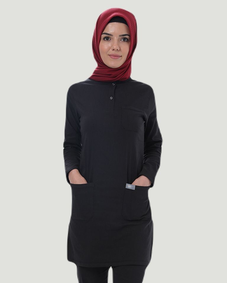 TEK ÜST U- FLEX LİKRALI TESETTÜR   Siyah - XL