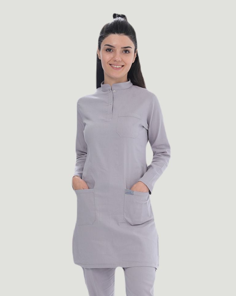 TEK ÜST U- FLEX LİKRALI TESETTÜR   S - Gri